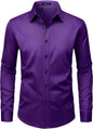 Men’s Wrinkle Free Dress Shirts Regular Fit Long Sleeve Non Iron Business Casual Wedding Stretch Button Down Shirt