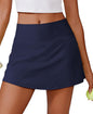 PINSPARK 14" Womens Tennis Skirt High Waisted Golf Skort with 2 Pockets