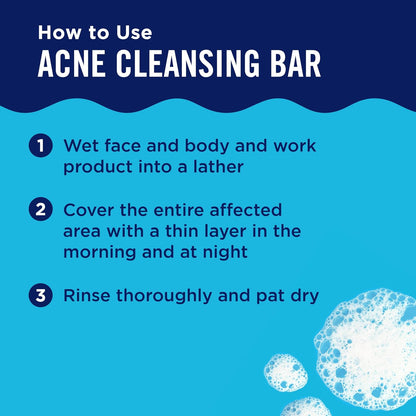 PanOxyl Acne Cleansing Bar, 2% Salicylic Acid, For Face & Body, 4 oz