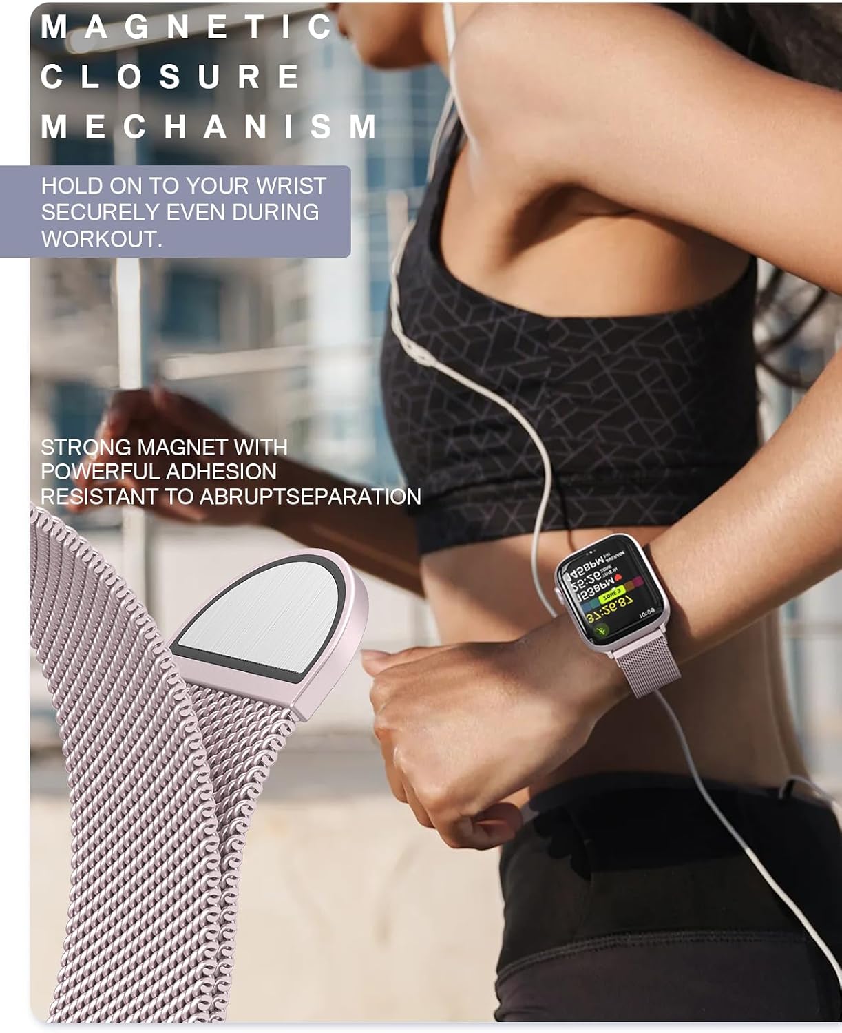 Original Milanese Loop Compatible with Apple Watch Bands for Women & Men