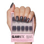 Glamnetic Press On Nails - Short Almond, Glossy Fake Nails 24 Pc Full Kit