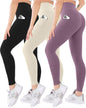 Blisset 3 Pack High Waisted Leggings for Women with Pockets Soft Active Compression Pants for Yoga Running & Daily Wear