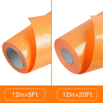 TORC Blush Glitter HTV Heat Transfer Vinyl Roll 12 inch x 5 ft Iron on Vinyl for T Shirts Crafts