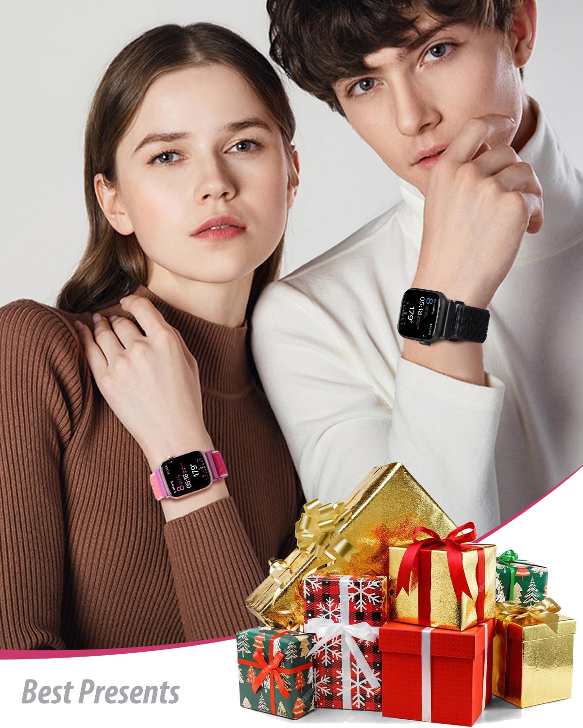 Nylon Loop Sport Band Compatible with Apple Watch Bands 38mm 40mm 41mm 42mm for Women Men, iWatch Wrist Straps for Se, Series 11 10 9 8 7, Breathable, Soft Band Ideal for Outdoor