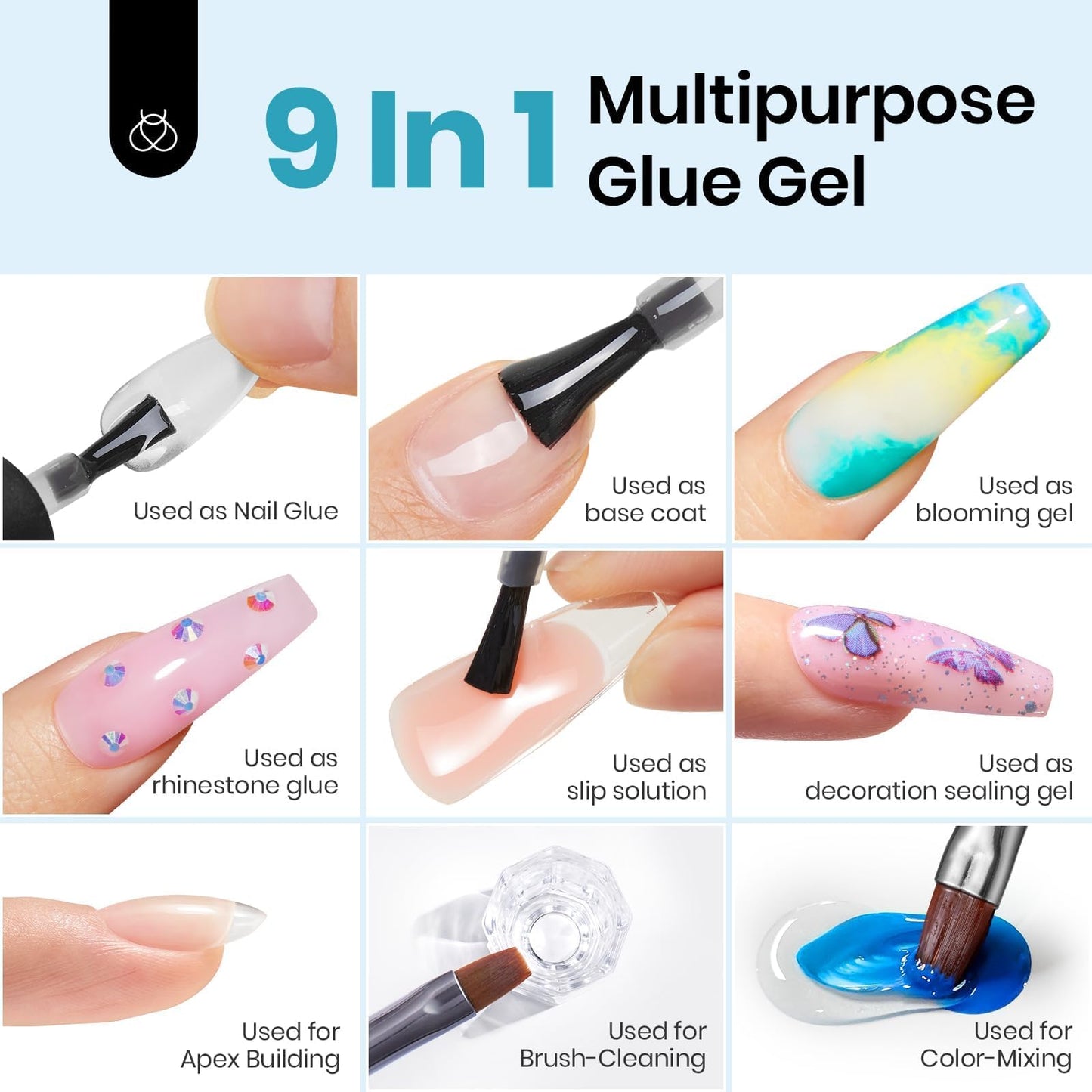 Beetles Soft Gel Nail Tips Short Almond 288pcs in 12 Sizes Etch-X