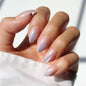 Glamnetic Press On Nails - Short Almond, Glossy Fake Nails 24 Pc Full Kit