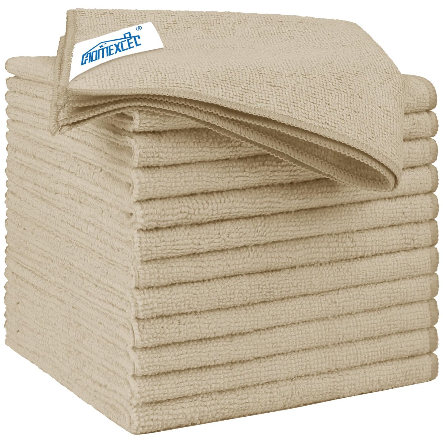 HOMEXCEL Microfiber Cleaning Cloth 12 Pack, 12.5 x 12.5 inch Microfiber Towels for Cars, Ultra Absorbent Washing Cloth, Lint Free Streak Free Cleaning Rags for Car, Kitchen, and Window (Grey)