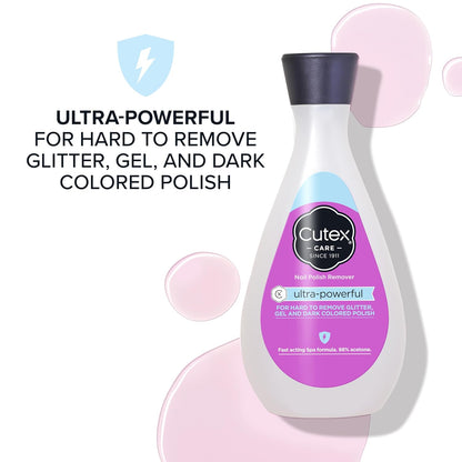 Cutex Nail Polish Remover, Strength Shield, Leaves Nails Looking Healthy, Contains Vitamins E, B5 & Hydrolyzed Silk, 6.76 Fl Oz