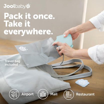 Jool Baby Folding Travel Potty Training Seat – Easy-Remove Pull Tab (Sage)