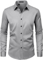 Men’s Wrinkle Free Dress Shirts Regular Fit Long Sleeve Non Iron Business Casual Wedding Stretch Button Down Shirt