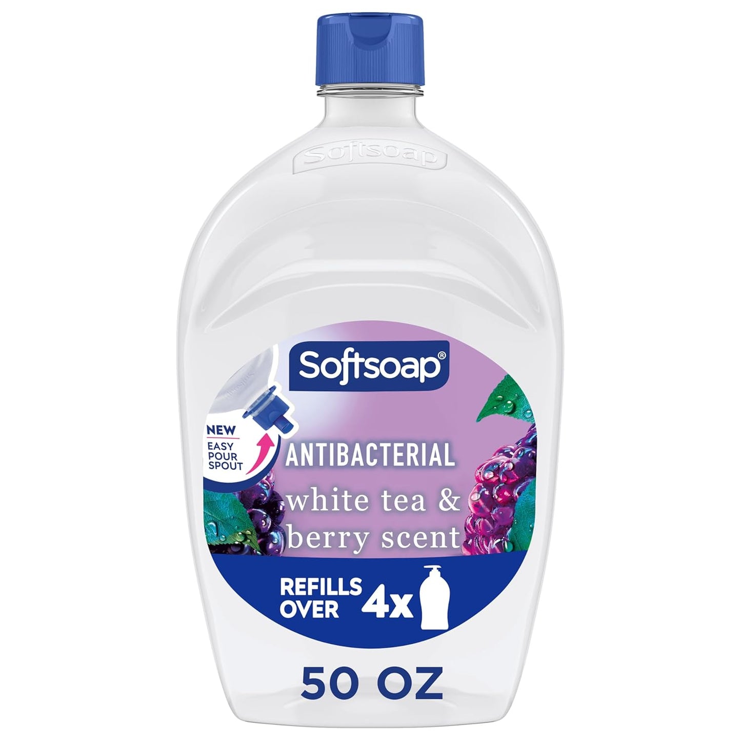 Softsoap Antibacterial Liquid Hand Soap, White Tea & Berry Scent, 50 fl oz