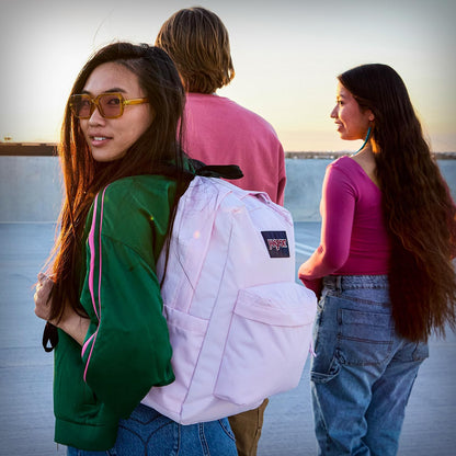 JanSport SuperBreak One Backpack - Durable, Lightweight Bookbag with 1 Main Compartment, Front Utility Pocket with Built-in Organizer - Premium Backpack, Bad Bows