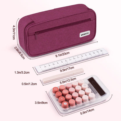 WEMATE Pencil Case, Large Storage Organizer, Makeup Bag, Teacher Must - have, Big Pencil Pouch, Marker Case for College