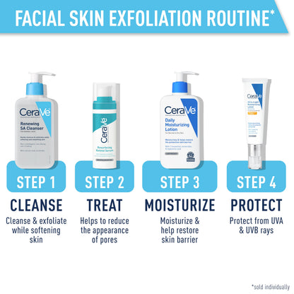 CeraVe Renewing Salicylic Acid Cleanser, BHA Exfoliating Face Wash, 16oz