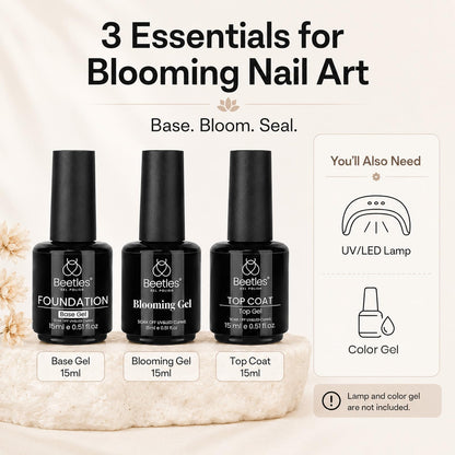 Beetles 2 Pcs 15ml No Wipe Gel Top Coat and Base Coat Set