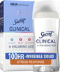 Secret Clinical Strength Invisible Solid Antiperspirant Deodorant for Women, 100HR Sweat & Odor Protection, 3X Stress Protection with Hyaluronic Acid, PH Balanced, Completely Clean Scent, 2.6 oz
