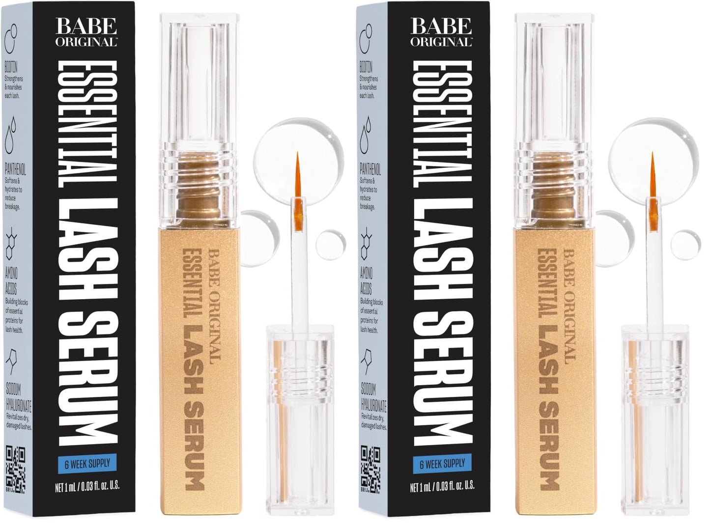 Babe Original Lash Serum - Fuller & Longer Looking Eyelashes, Advanced Lash Enhancing Treatment for Natural Lashes, Extensions & Eyebrows, Vegan & Cruelty-Free