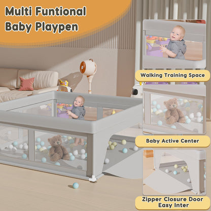 Hiaksedt Baby Playpen 50x50 Inch, Play Pens for Babies and Toddlers