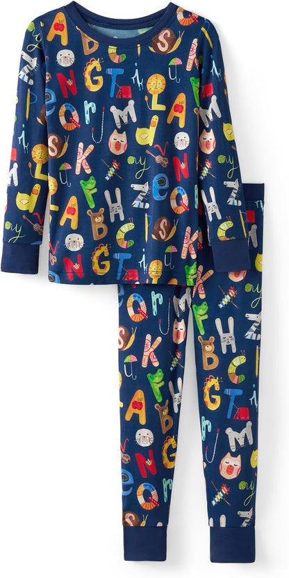 Little Sleepies Two-Piece Pajama Set, Viscose from Bamboo, Toddler Kids PJs