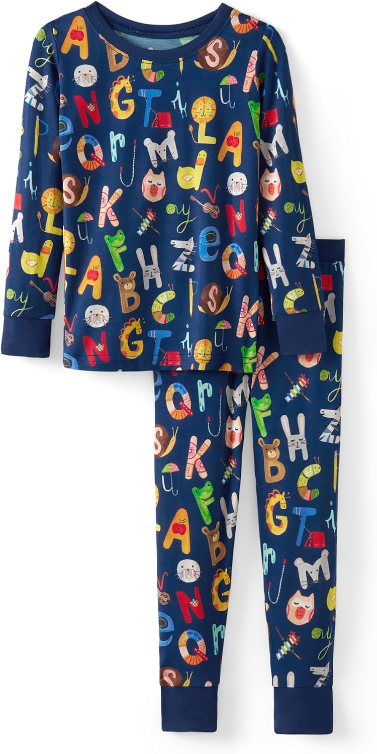 Little Sleepies Two-Piece Pajama Set, Viscose from Bamboo, Toddler Kids PJs