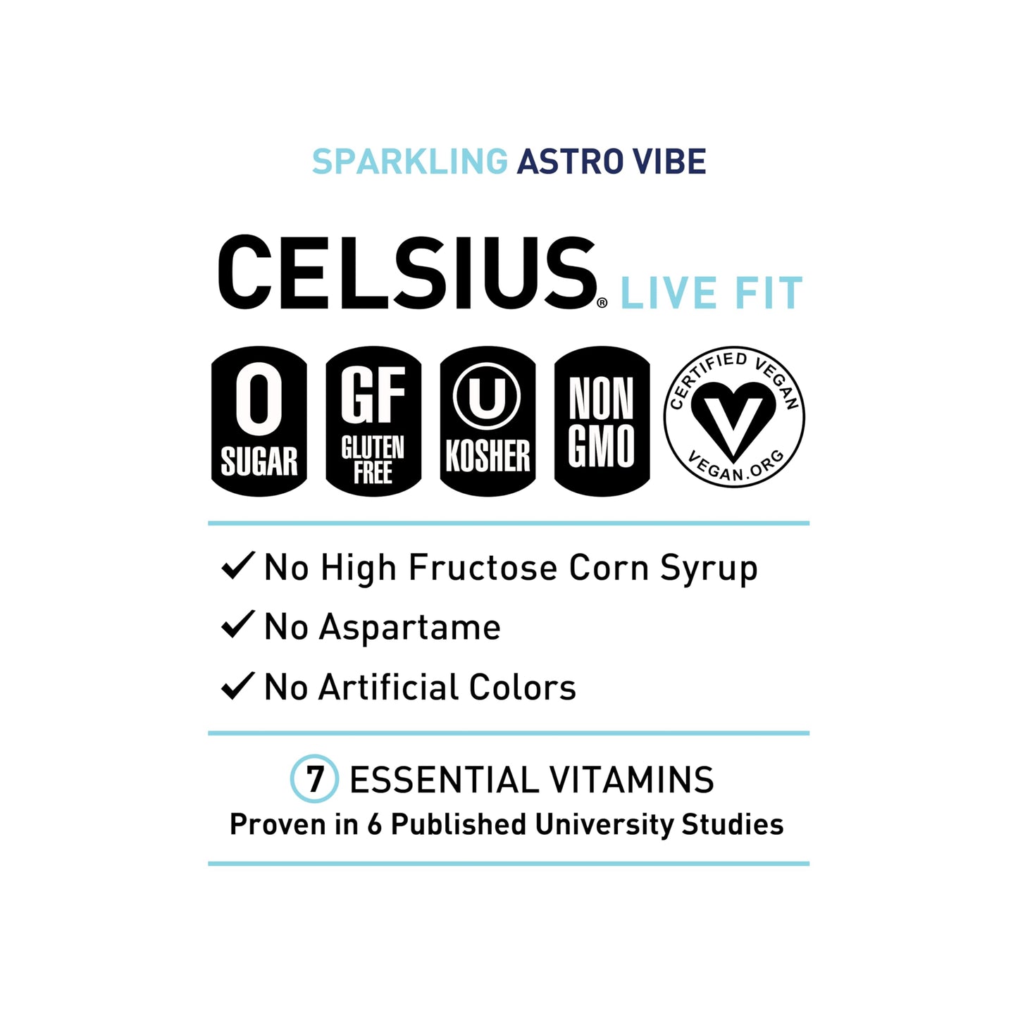 CELSIUS Sparkling Tropical Vibe, Functional Essential Energy Drink 12 Fl Oz (Pack of 12)