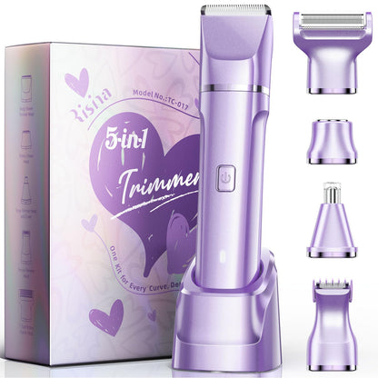 Risina 2-in-1 Bikini Trimmer for Women, Women's Electric Razor, Face Shaver