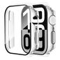 Smiling 2 Pack Case Compatible with Apple Watch SE 3 (2025)/ SE 2/ SE/Series 6/5/4 40mm with Tempered Glass Screen Protector, Hard PC Case Overall Protective Cover- 1 Blue+ 1 Transparent