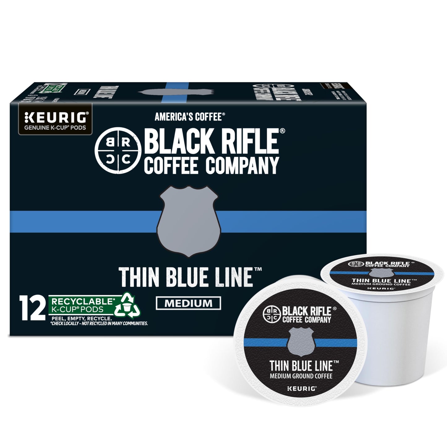 Black Rifle Coffee Medium Roast K Cup Coffee Just Black 32 Count
