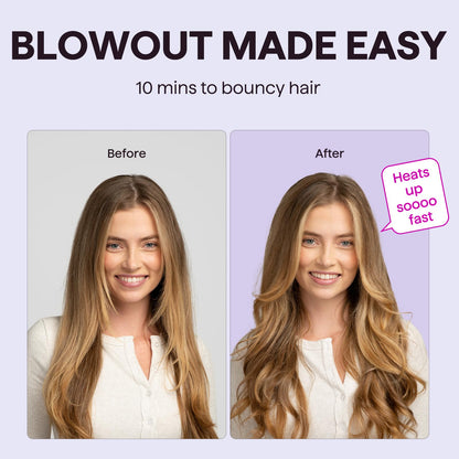 Wavytalk Thermal Brush Blowout Boost 1.5″ Heat Round Brush for Blowout Look