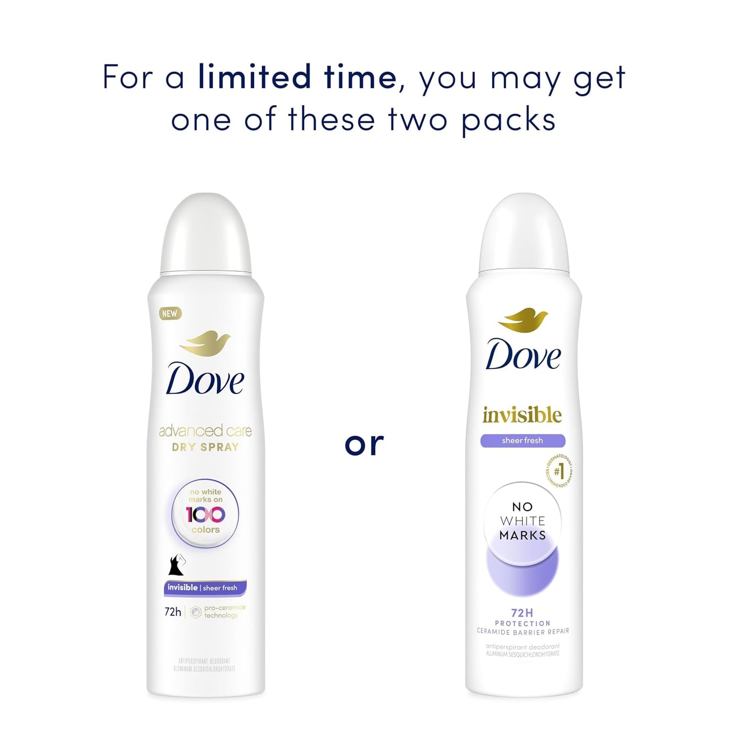 Dove Invisible Antiperspirant Dry Spray Clear Finish 3PK 3.8 oz