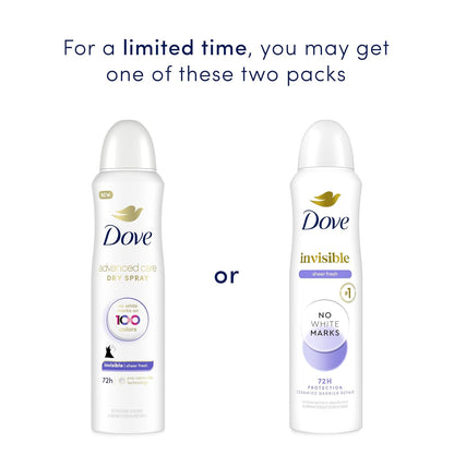 Dove Invisible Antiperspirant Dry Spray Clear Finish 3PK 3.8 oz