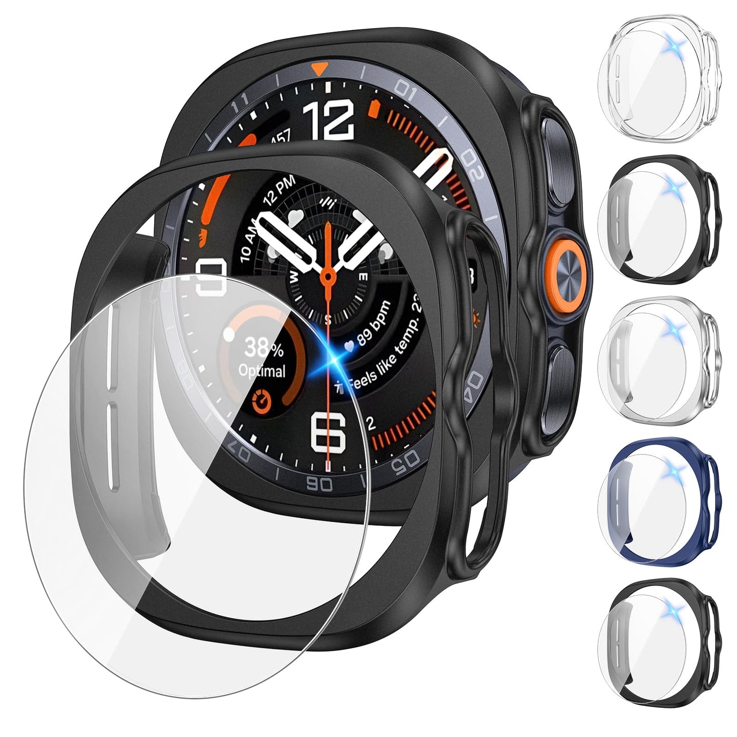 Tensea 5+5PCS for Samsung Galaxy Watch Ultra 47mm Screen Protector Case