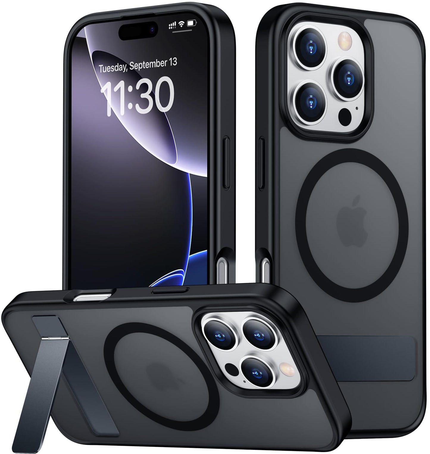 SPIDERCASE Magnetic for iPhone 17 Pro Max Case,with Kickstand,Clear