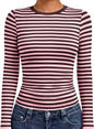 AUTOMET Womens Crew Neck Long Sleeve Shirts Compression Underscrubs Tops