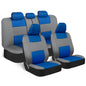BDK PolyPro Car Seat Covers Full Set in Solid Black, Front and Rear Split Bench Seat Covers for Cars, Easy to Install Car Seats Cover Set and Accessories for Auto Trucks Van SUV - Solid Black