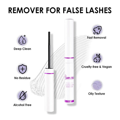 GAQQI Lash Cluster Glue, Waterproof Bond and Seal Lash Glue, Black - 2PCS