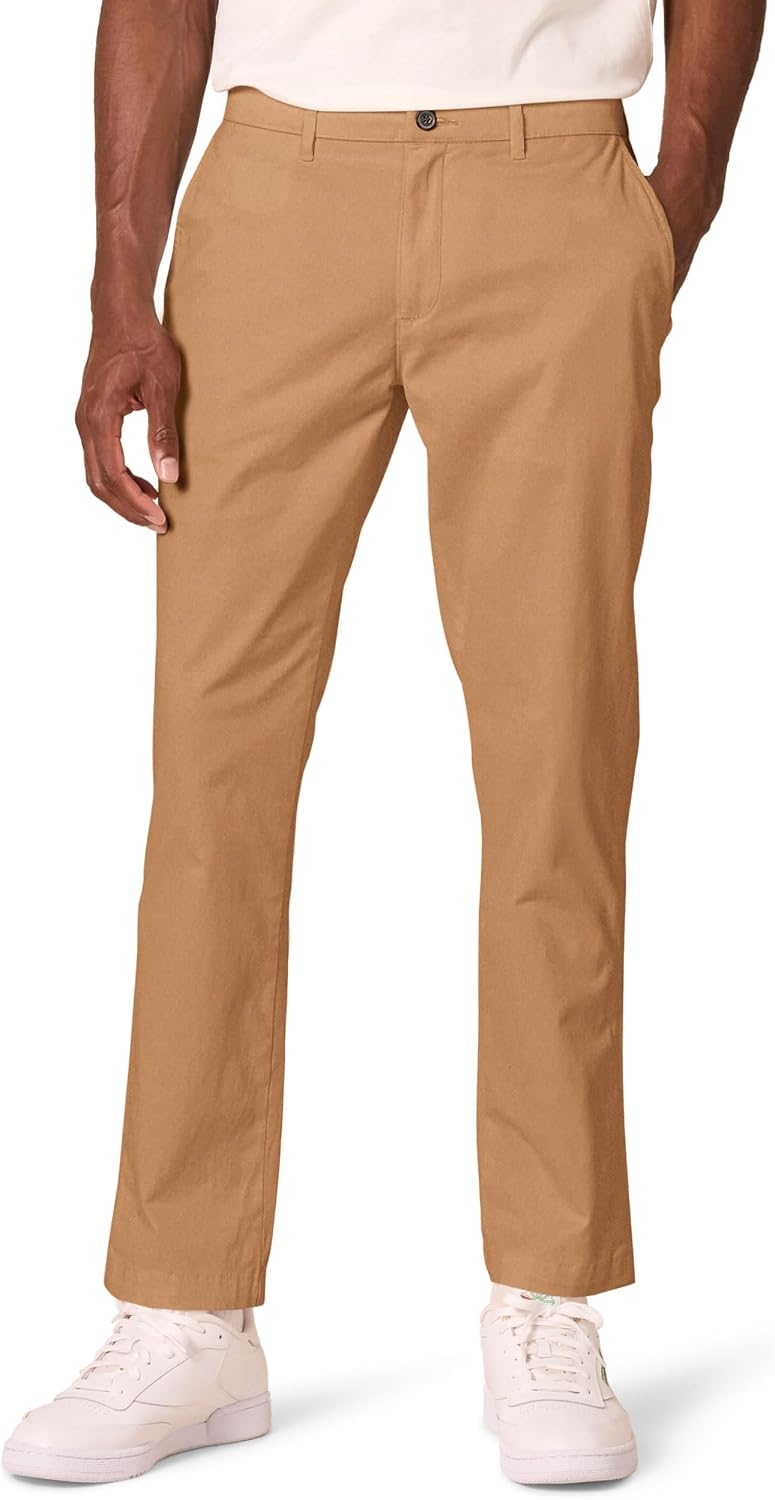 Amazon Essentials Men's Skinny-fit Stretch Chino Khaki Pant, Casual Business Wear