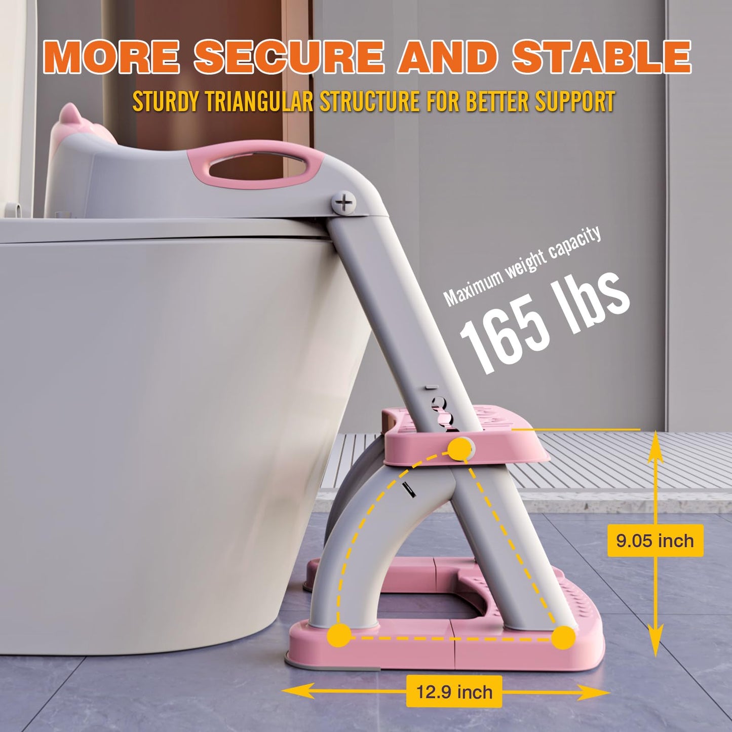 Potty Training Toilet for Toddlers, 2-in-1 Potty Training seat, Anti-Slip
