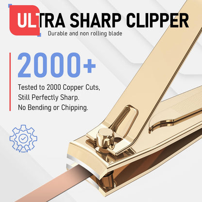 firiKer Nail Clippers with Nail File,Fingernail Clipper,Toe Nail Clippers