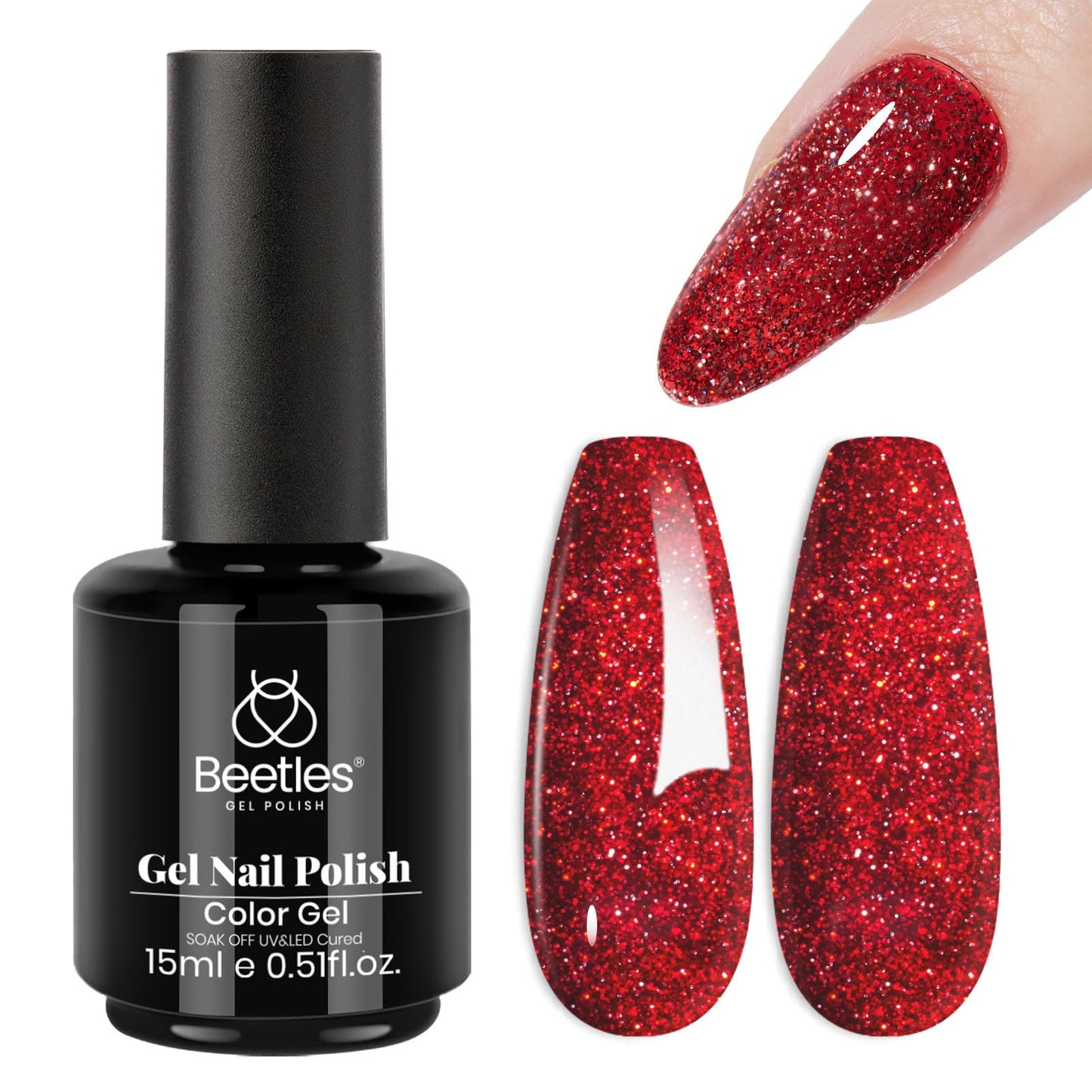 Beetles Purple Gel Nail Polish, 1 Pcs 15ml Purple Gel Polish