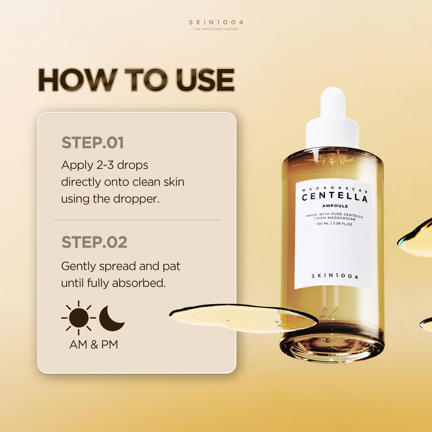 SKIN1004 [Hudson's Pick] Madagascar Centella Ampoule, Korean Face Serum with Centella Asiatica for Hydrating & Moisturizing, Soothing Facial Serum for Skin Balance, Korean Skin Care, 1.85 fl.oz, 55ml