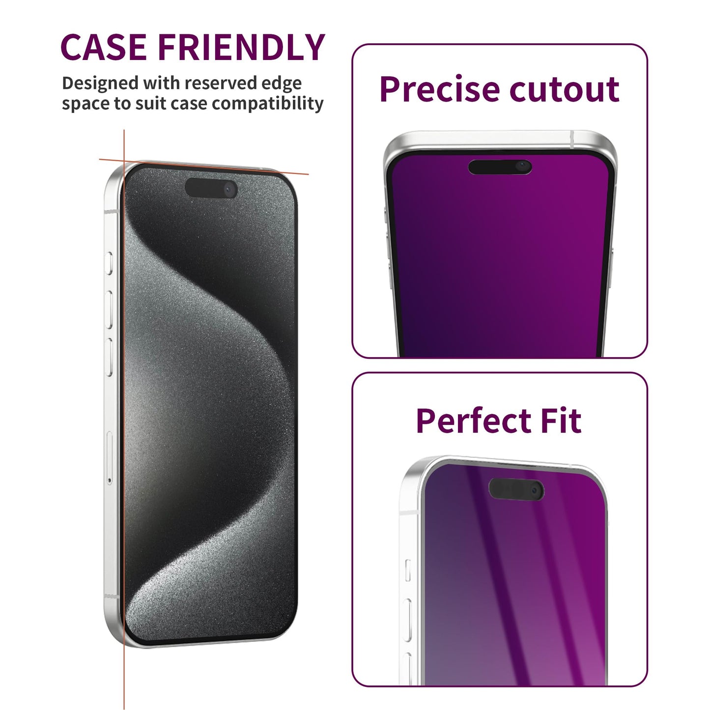 2 Pack Privacy Screen Protector for iPhone 17 Pro Max Tempered Glass 6.9'' Private Saver Anti-Spy Eye Protection Anti-Scratch Full Coverage No Bubble