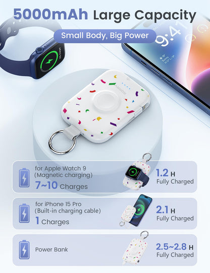 RORRY CharmGo Portable Charger, 5000mAh Portable Charger Power Bank