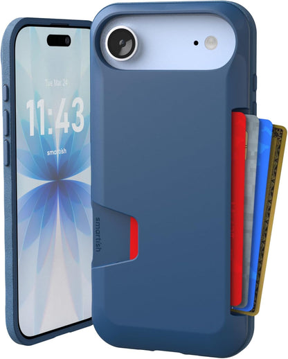 Smartish® iPhone 13 Wallet Case - Wallet Slayer Vol. 1 [Slim + Protective] Credit Card Holder - Drop Tested Hidden Credit Card Slot Cover for Apple iPhone 13 - Black Tie Affair