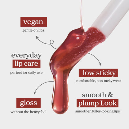 NOONI Korean Lip Oil - Applepeony - pH Color-Changing Plumping Lip Gloss