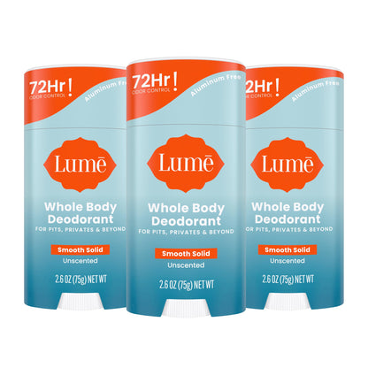 Lume Whole Body Deodorant - Solid Stick - 2.6 oz, 2 pk (Soft Powder)