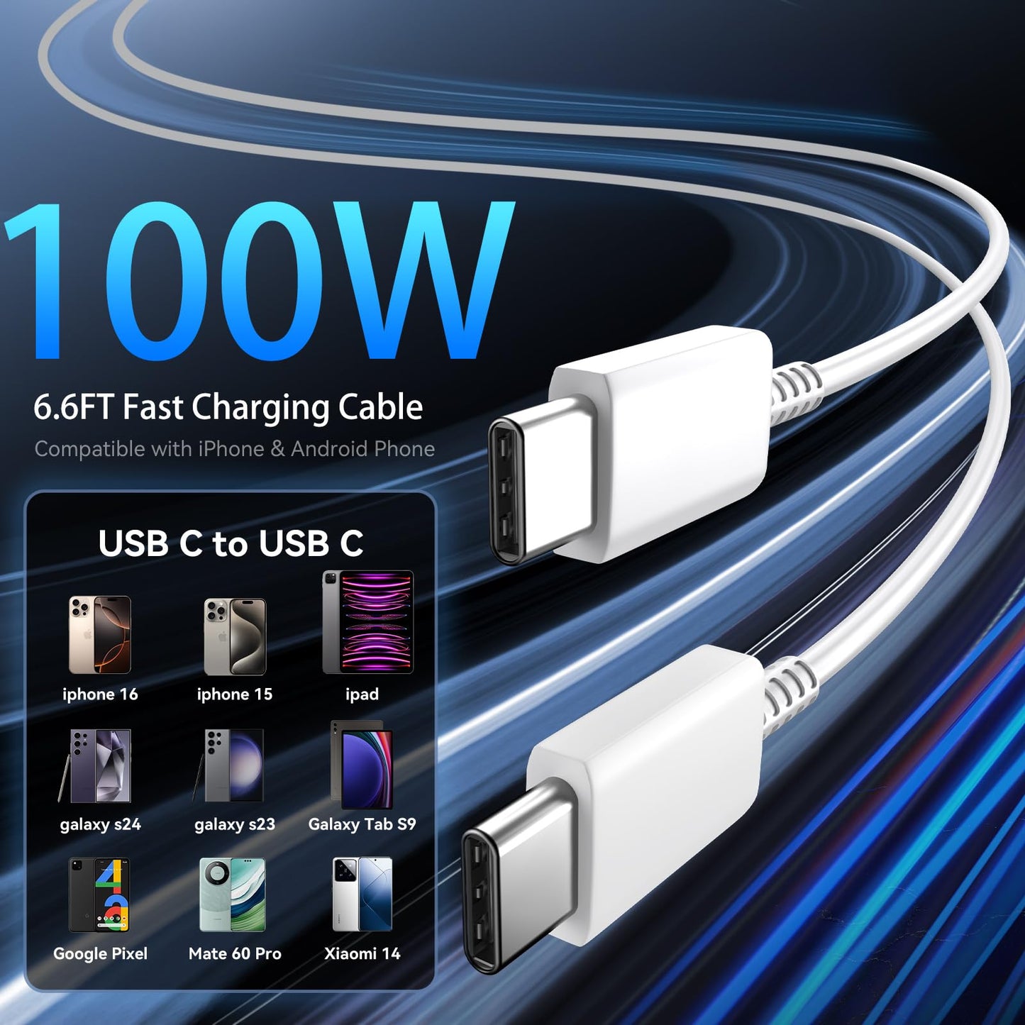 Phone 17 16 Pro Max Charger Fast Charging, 45W Super Fast USB C Charger Block with 10FT Long Charging Cord Cable for 17 16 Pro Max/17 16/16 Plus,15 Pro Max/15 Pro/15, Android Phone-Black
