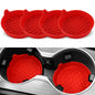 SINGARO Car Cup Holder Coaster, Silicone Cup Holder Insert, Universal Non-Slip Cup Holders, Car Accessories Interior for Women and Man Interior Sets 4 Pack Black