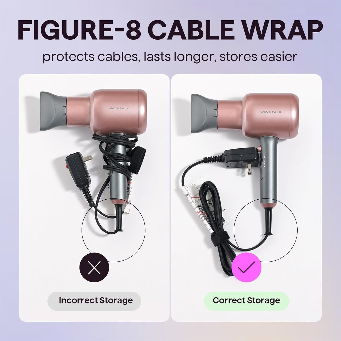 Wavytalk Blown Away Ionic Hair Dryer with Diffuser for Curly Hair