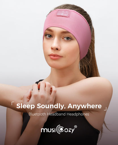 MUSICOZY Sleep Headphones Bluetooth Headband Headphones for Side Sleepers